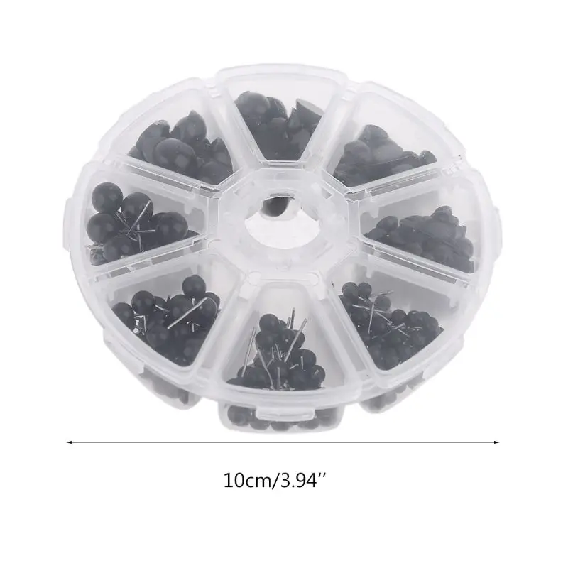 2020 Новинка 410 шт черные пластиковые изделия защитные глаза 8 Сетка 4 12 мм игла