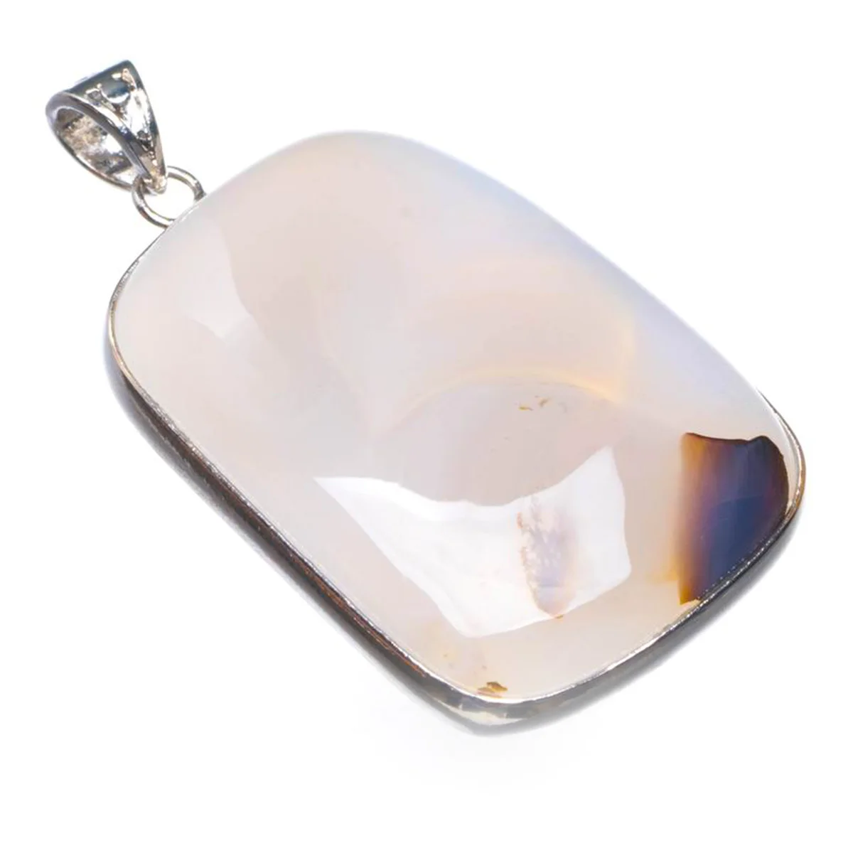 

Natural Scenic Dendritic Agate Handmade 925 Sterling Silver Pendant 1.75" D1516