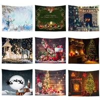wall hanging tapestry gorgeous christmas tree fireplace stockings gifts tapestry wall art blanket for xmas party living room