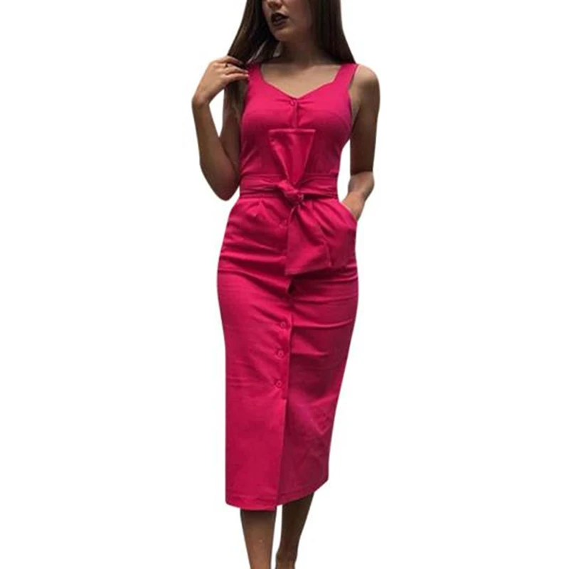 Женское платье одноцветное с цветочным принтом без рукавов v-образный вырез