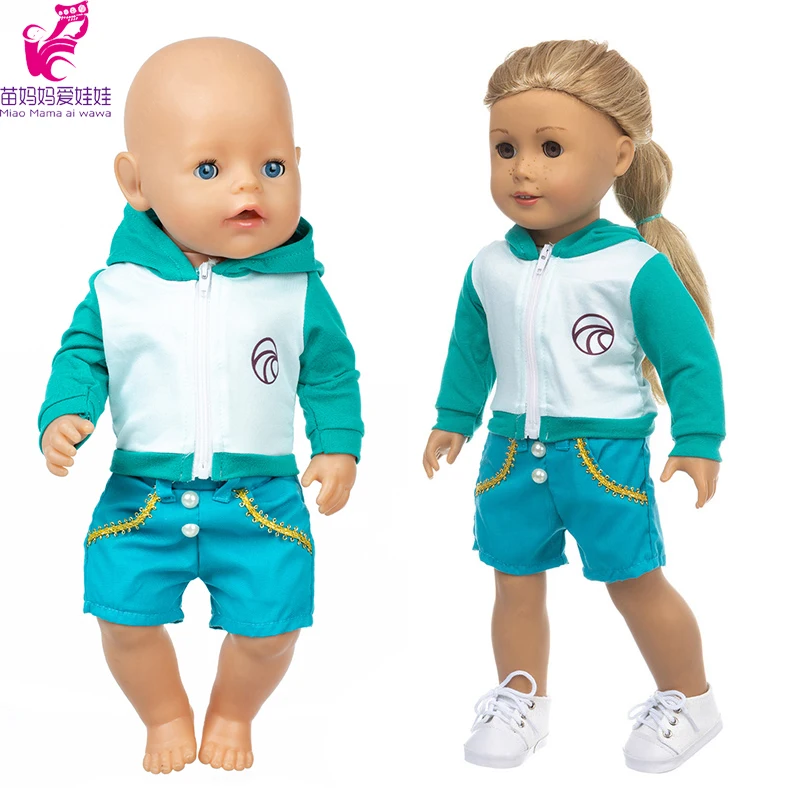 43cm born baby doll clothes white shirt denim trousers 40cm Nenuco Ropa y su Hermanita 18&quot american og girl jeans | Игрушки и хобби