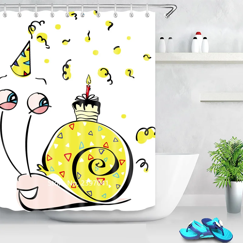 

Home Decoration New Cartoon Concise Shower Curtain Waterproof Mildewproof Belt Hook Children Children Bathroom Decoration