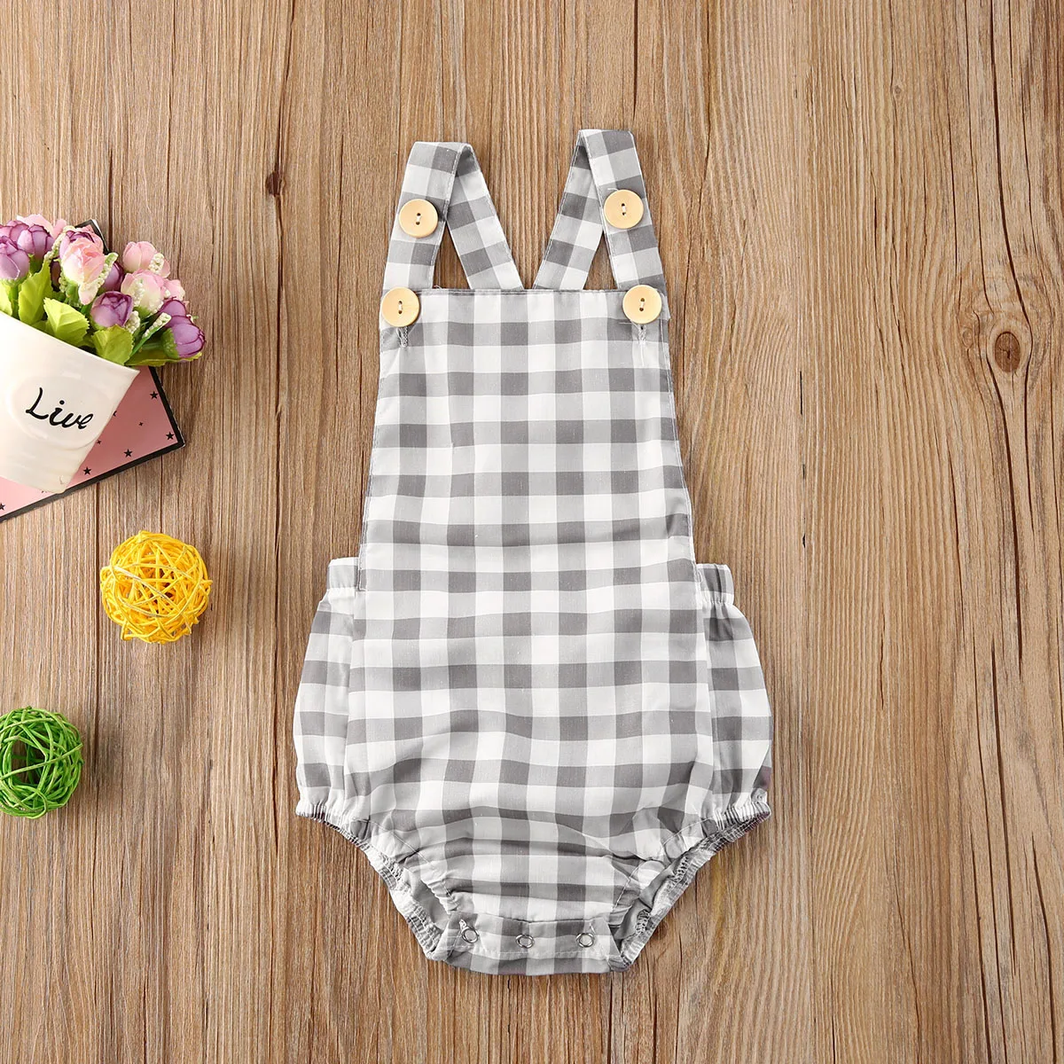 Летняя одежда для малышей Комбинезон без рукавов маленьких девочек с оборками