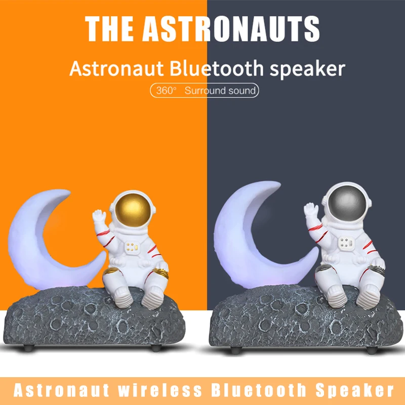 

Moon Light Astronaut Bluetooth Speakers Wireless Multifunction Mini Speaker Loudspeaker Support TF FM Radio Gift Custom For Kids