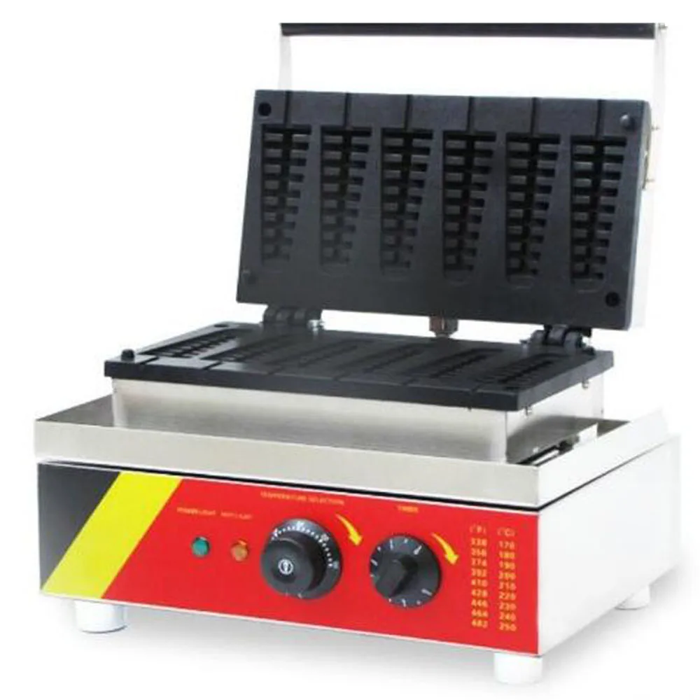 

220v/110v Electric stainless steel commercial home use 5pcs waffle on stick lolly waffle maker machine