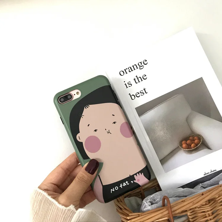Kawaii милый чехол для телефона с надписью Not Fat Eating Girl iPhone 7 Puls 6 6S 8 X XS Модный мягкий