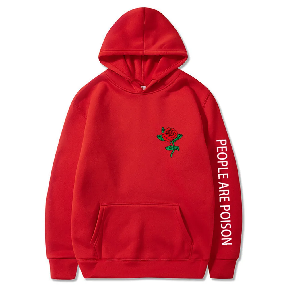 

Oversized Hoodie Sweatshirt Fashion Rose Print Hooded Harajuku Streetwear Sudaderas Autumn Winter Fleece Hip Hop Male Clothesd