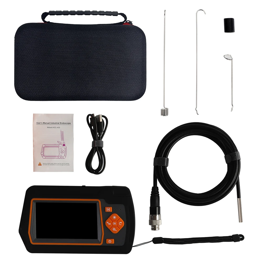 

HD 3.9mm lens Endoscope IP67 Waterproof 5m cable inspection Camera with 4.3" LCD Screen household appliance inspection borescope