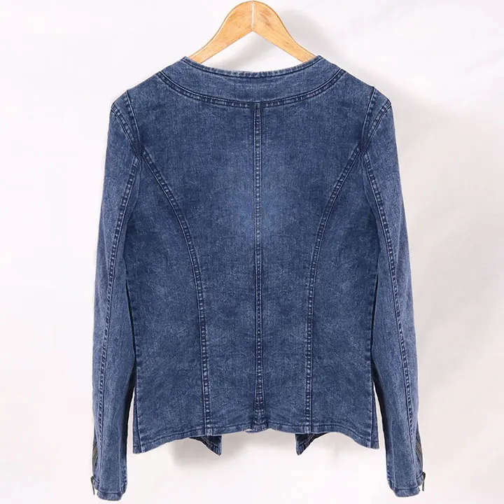 HEE GRAND/джинсовые куртки для женщин Chaqueta Mujer, осенняя джинсовая куртка Casaco, женская тонкая короткая верхняя одежда с кристаллами размера плюс S-4XL WWJ920