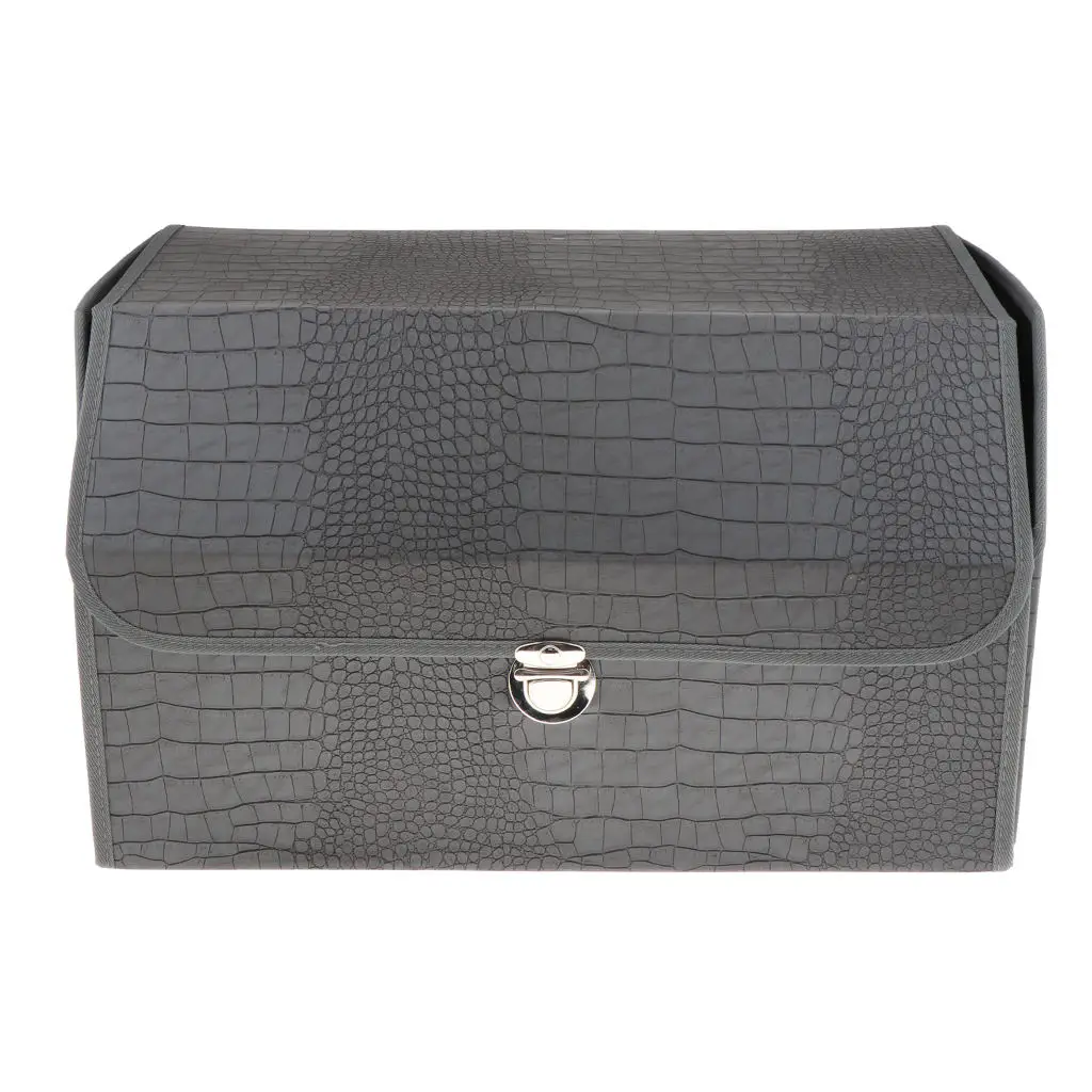 

PU Leather Car Organizer Trunk Storage Tidy Foldable Containers Caddy Bag