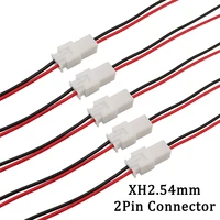 10pcs jst xh2 54 2pin male female plug jack wire connector 20cm 2 54mm pitch 2p plug socket diy electrical cable adapter 26awg
