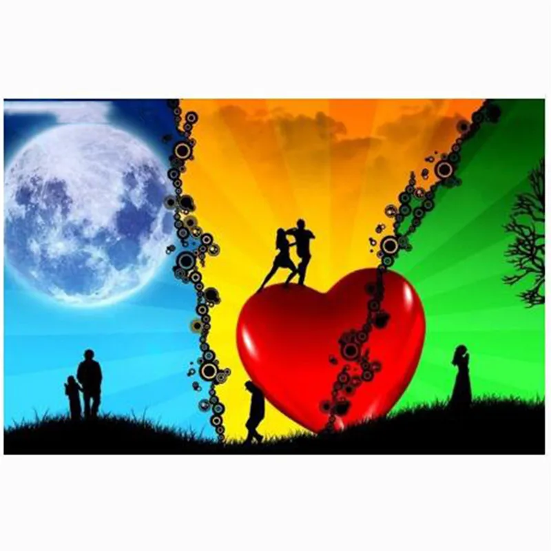Loving heart 25 DIY полная дрель алмазная живопись квадратный/pebble круглый бриллиант для украшения дома Новое поступление подарок на день Святого Валентина украшения - Цвет: Loving heart 25