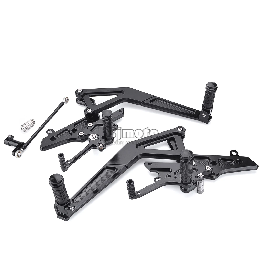 BJMOTO мотоциклетные Запчасти для Kawasaki Ninja 650R ER6F/ER-6N 12-14 мотоциклов гоночные ЧПУ Регулируемые задние комплекты задний комплект подножки