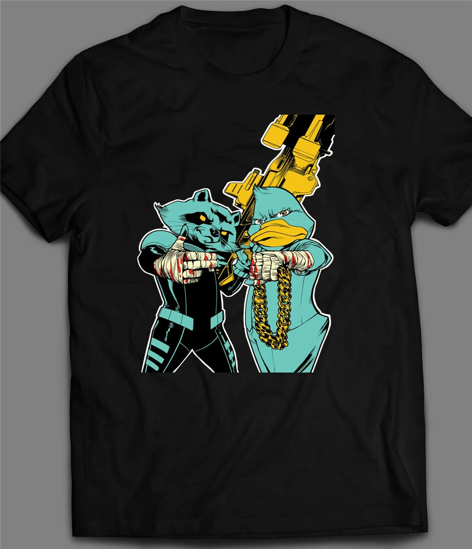 Ракета енота и Говарда утка искусство много размеров вариантов брендовая модная