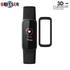 Ультра тонкий 3D с округленными изогнутыми краями прозрачная HD защитная пленка защитная Экран для Fitbit Luxe Smartwatch протектор часы Плёнки аксессуары