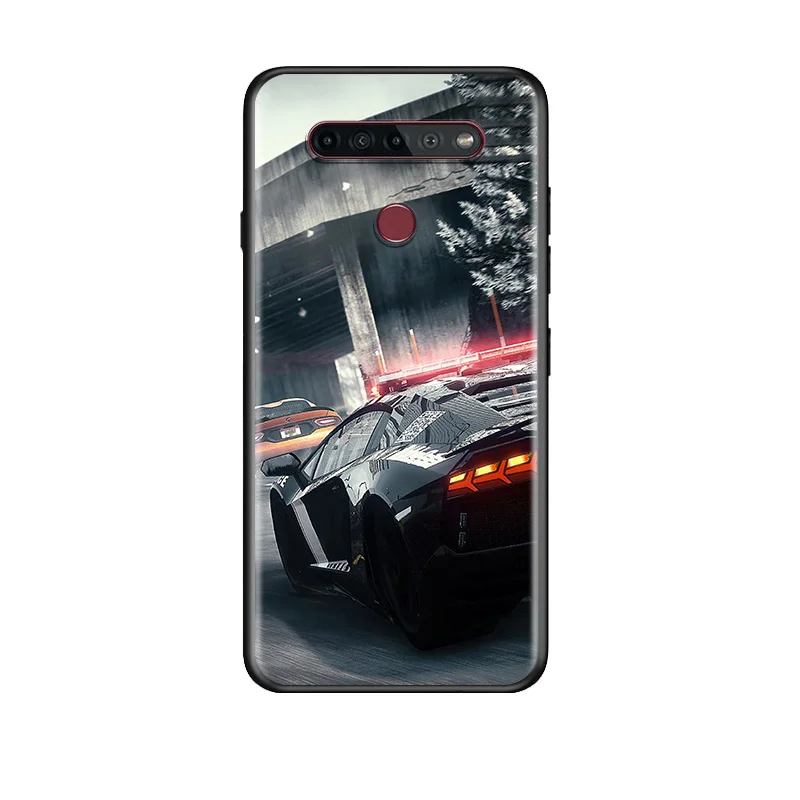 

Cool Sports Car Racing Car For LG G8 V30 V35 V40 V50 V60 Q60 K40S K50S K41S K51S K61 K71 K22 ThinQ 5G TPU Silicone Phone Case