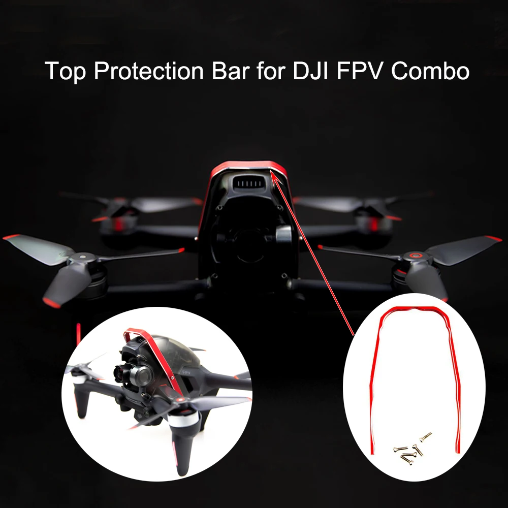 

for DJI FPV Combo Drone Top Protection Bar Aluminum Alloy Bumper Guard Protector Accessories Kits for DJI FPV Aircraft Accessory