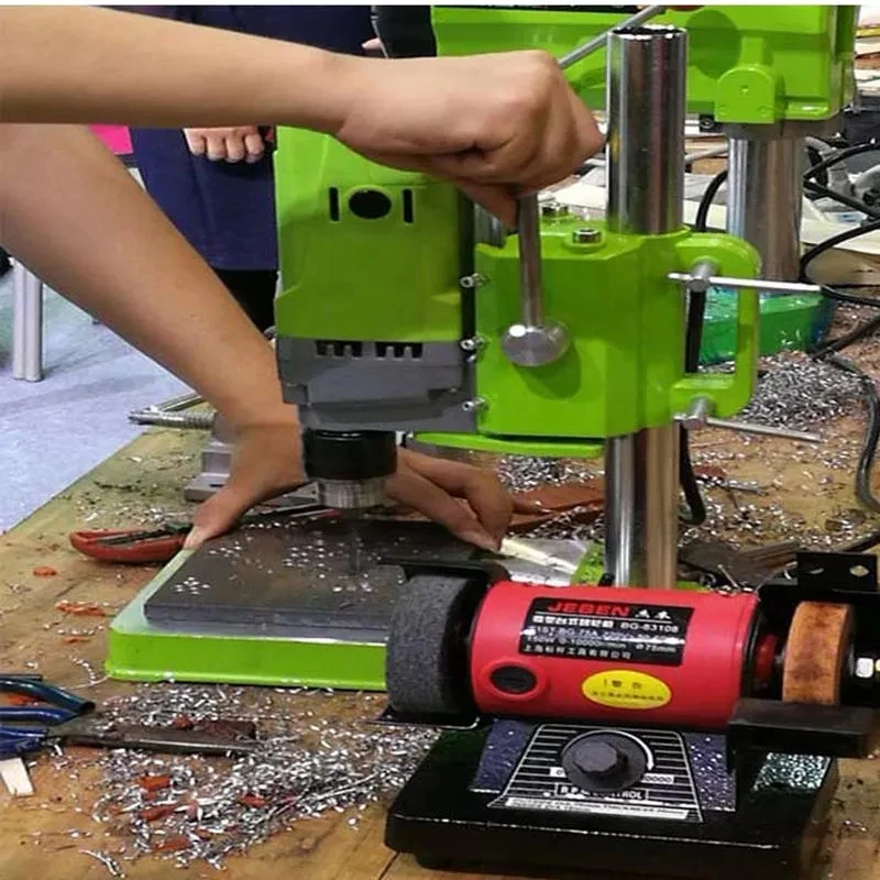 

MINIQ Mini Bench Drill Bench Drilling Machine Variable Speed Drilling Chuck 1-16mm For DIY Wood Metal Electric Tools