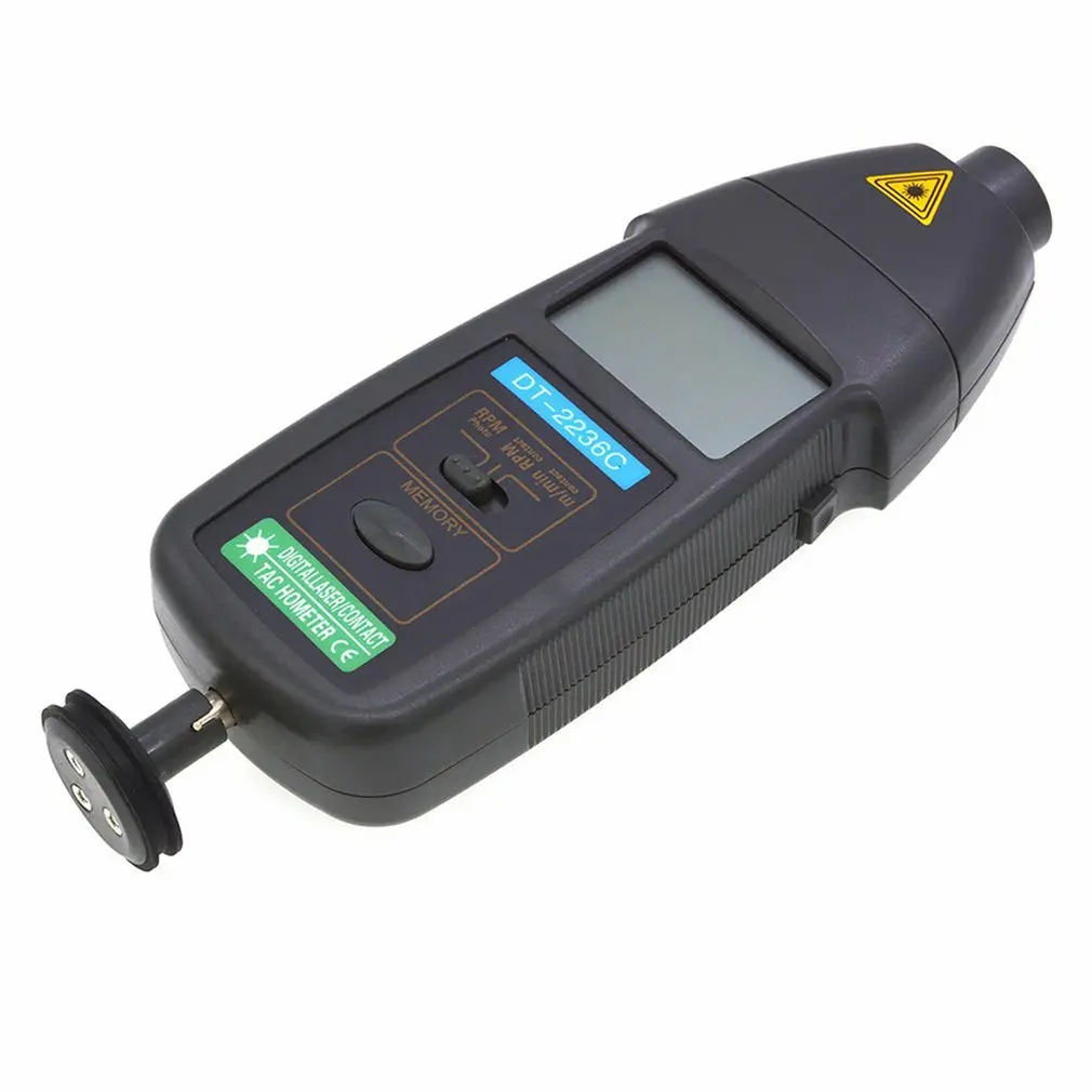 

DT2236C 2 In 1 Speed Detector Meter RPM Tachometer LED Digital Optical Contact Tachometer Detector Meter