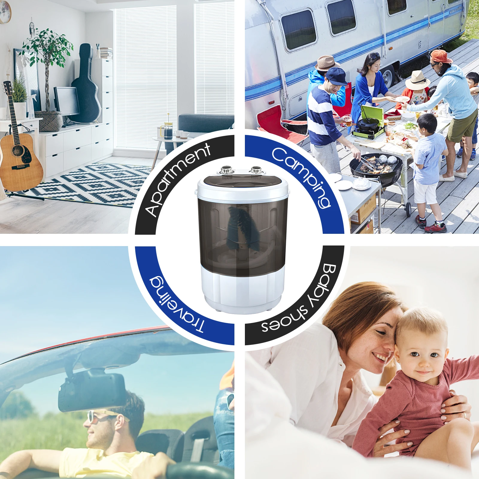 

HA-Life Household Small Semi-automatic Shoes Washing Machine Intelligent Large Shoe Washing Machine Home/Dormitory Washer 2021