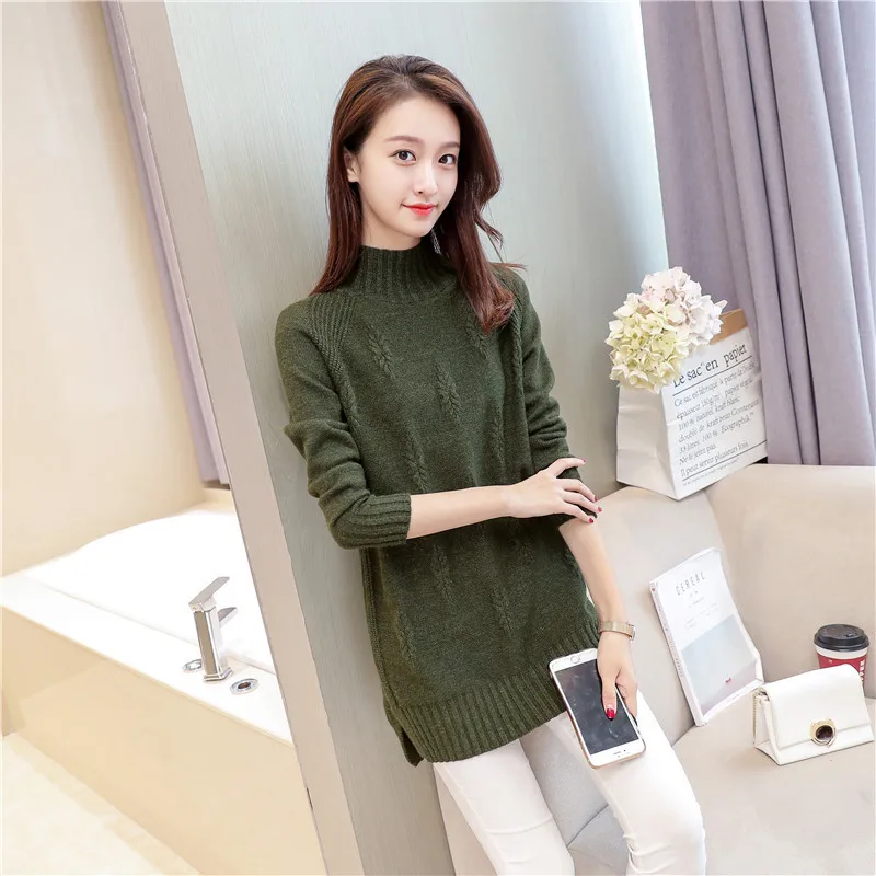 

Women Turtleneck Sweater Dresses Autumn Winter Slim Warm Thick Velvet Knitted Dress Female Long Sleeve Mini Dress Vestido AB1750