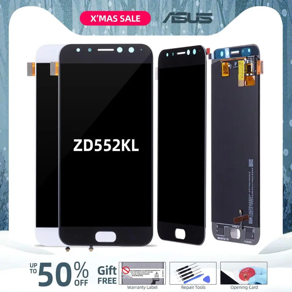 AMOLED Дисплей для Asus Zenfone 4 Selfie Pro ZD552KL LCD в сборе с тачскрином 5.5'' черный белый