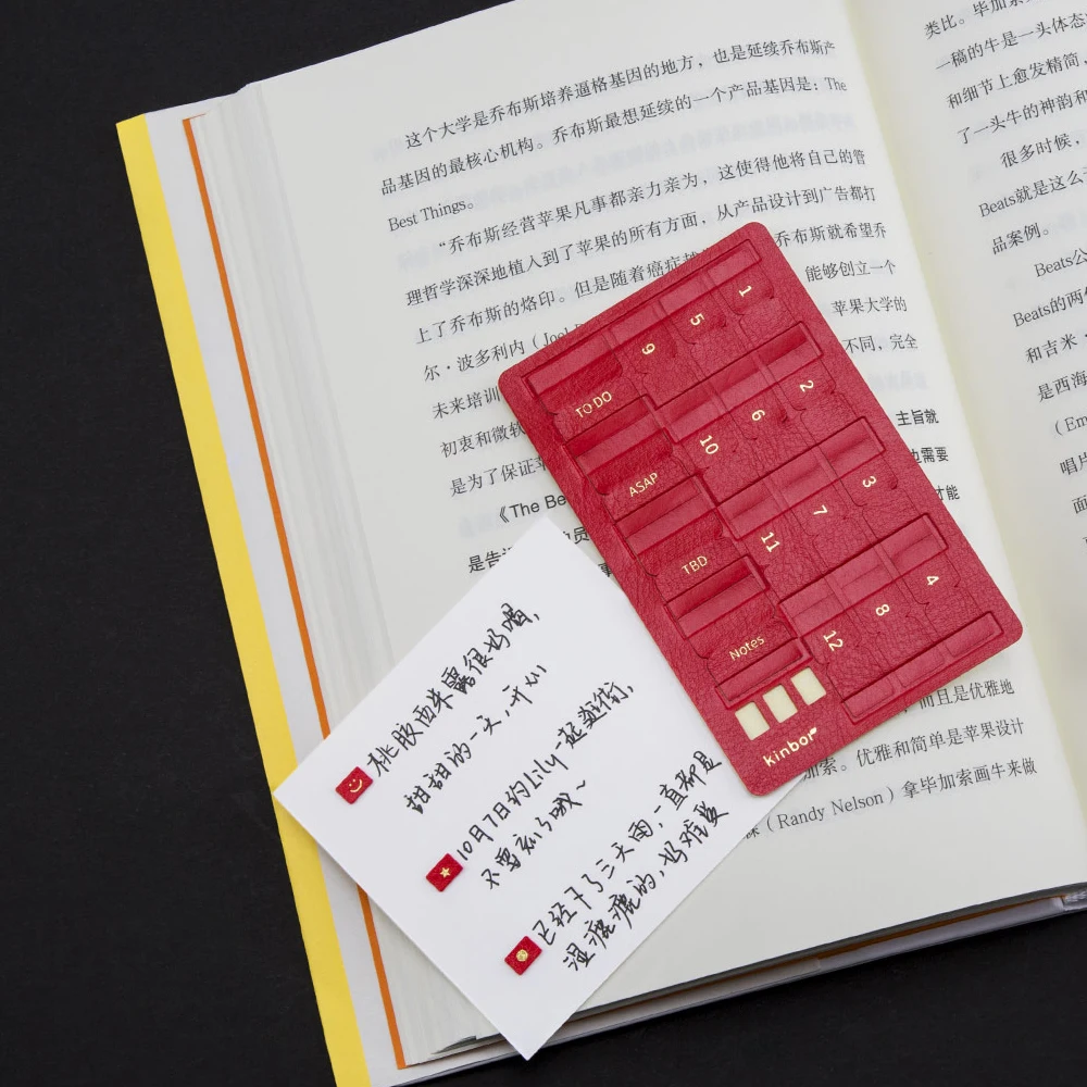 

Kinbor 5 Colors SIndex Sticker PU Creative Office Novelty Sticky Planner Stickers Page Office School Supplies Stationery