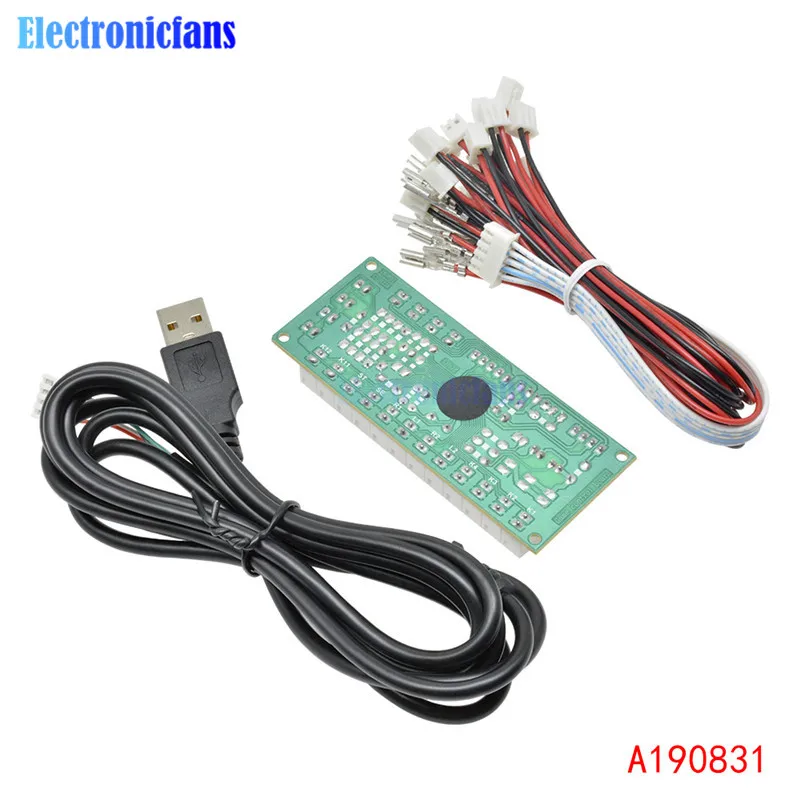 USB энкодер для аркадных игр с нулевой задержкой ПК джойстика и кнопки MAME Fight Stick