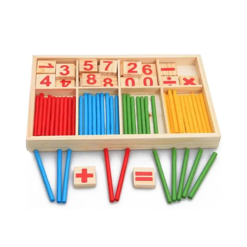 

Математические Развивающие деревянные игрушки для детей головоломка для раннего обучения детей номер Счетные палочки учебных пособий Мон...