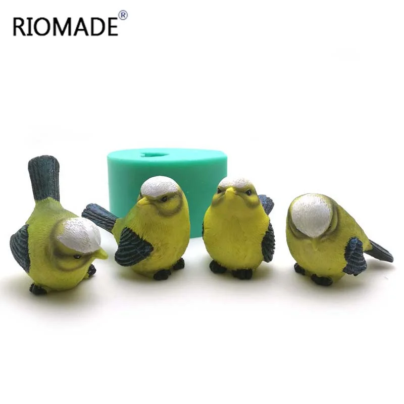3D Simulation Cuckoo Silicone Mold Bird Shape Cake Decoration Tools Sparrow Sculpture Chocolate Candle Molds Birds Mould | Дом и сад