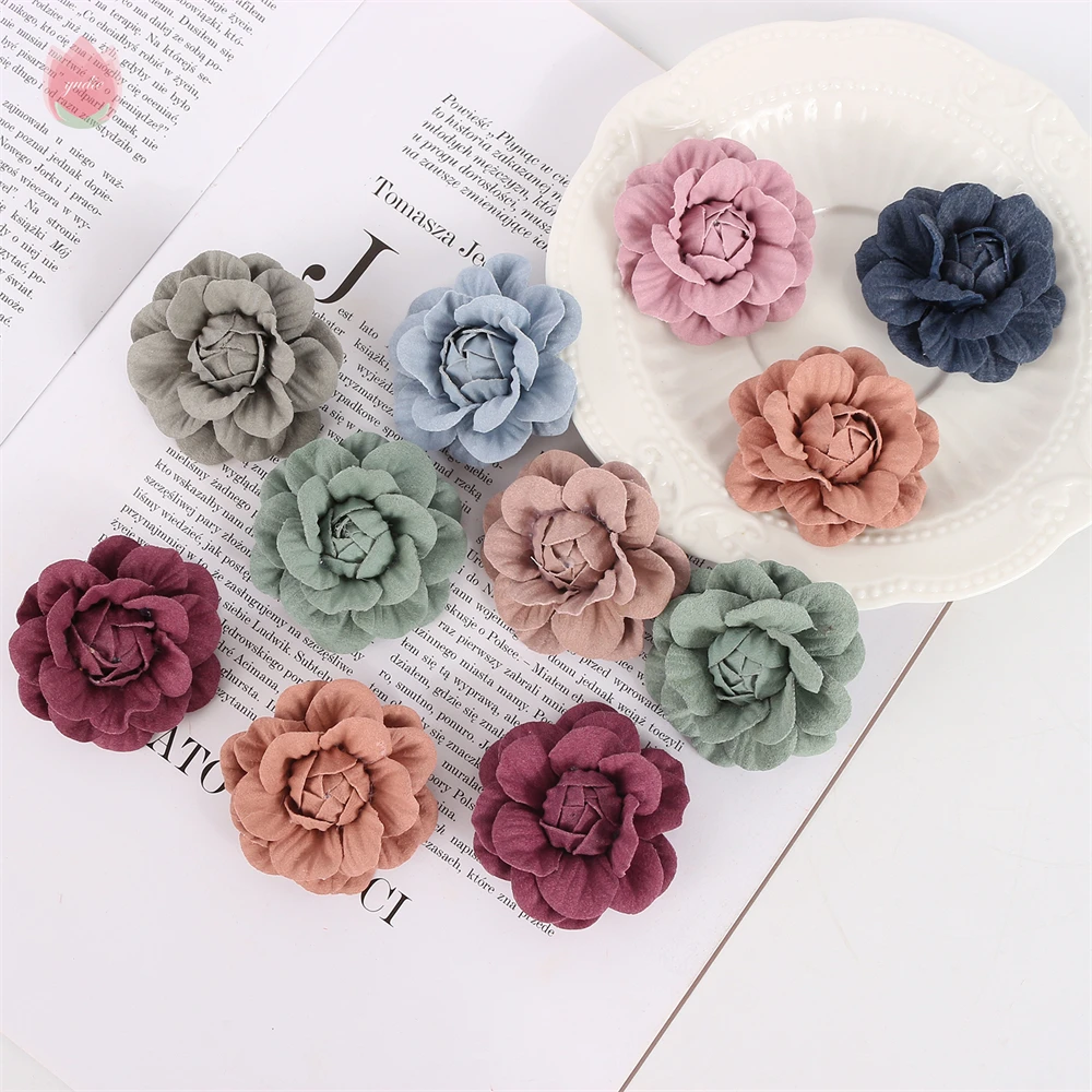 Artificial Flowers Head For Diy Home Living Room Party Wedding Decoration Fake Flowers Valentine's Day Accessories Scrapbooking