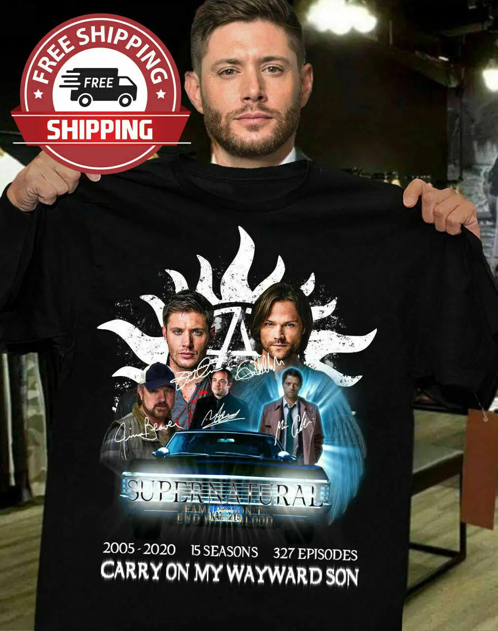 

Супернатуральная РУБАШКА УНИСЕКС с надписью My Wayward Son 10