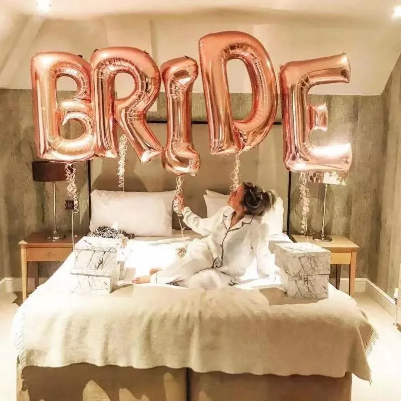 5 шт. фольгированные шары из розового золота с буквами Bride To Be свадебное украшение