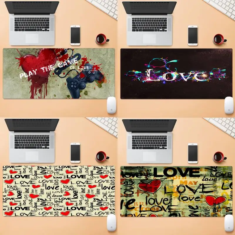 

Love под заказ, большой игровой ноутбук XL, Нескользящий Резиновый компьютерный коврик для мыши