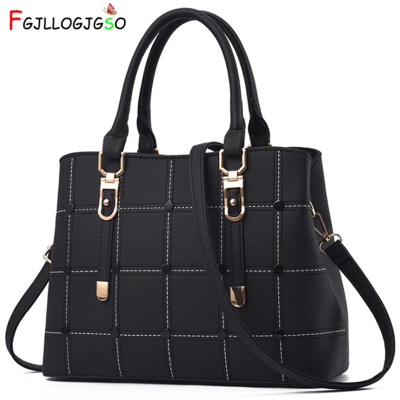 Вместительная женская сумка из искусственной кожи модная повседневная