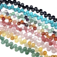 natural stone water drop shape loose beads crystal semifinished string bead diy elegant necklace bracelet jewelry making