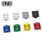 Детали MOC 10 шт.лот, модифицированные пластины 2817, 2x2 с отверстиями для штифтов, детали для кирпича сделай сам, сборные строительные блоки, детские игрушки для мозга