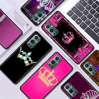diamond crown printing heart chic case for oneplus 8t 8 7 7t 9 pro nord n10 n100 9r 5g case tpu mobile phone shell soft cover