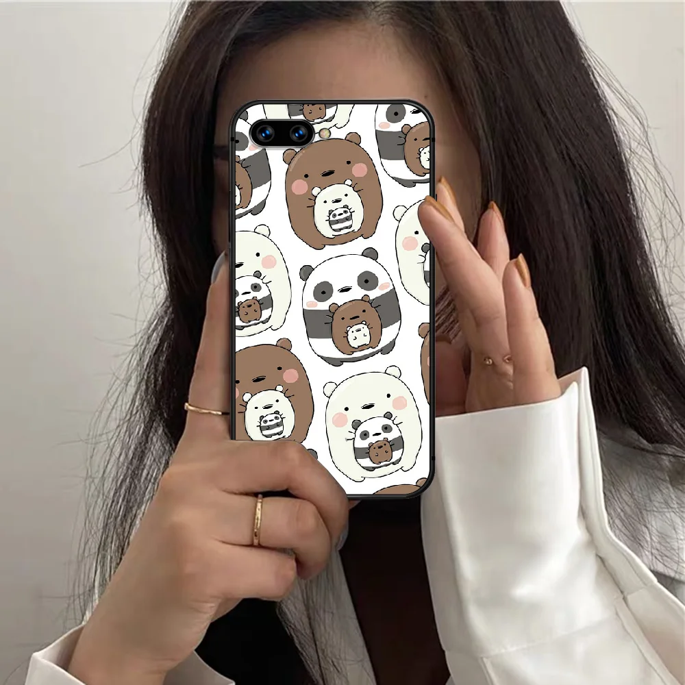 

We panda Ice Bear Cartoon Phone Case For HUAWEI Honor 7 8 A 9 X Mate 10 i 20 V 40 Pro Lite Y7 2019 black Cell Soft Waterproof