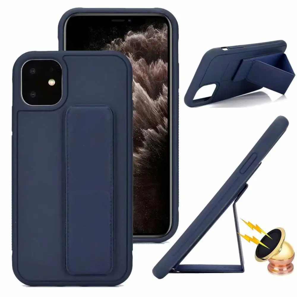 

Wrist Strap Phone Case For iPhone 11 12 Pro Max XR XS Max X 6S 7 8 Plus 11Pro 12Pro Wristband Stand Holder Matte Soft Back Cover