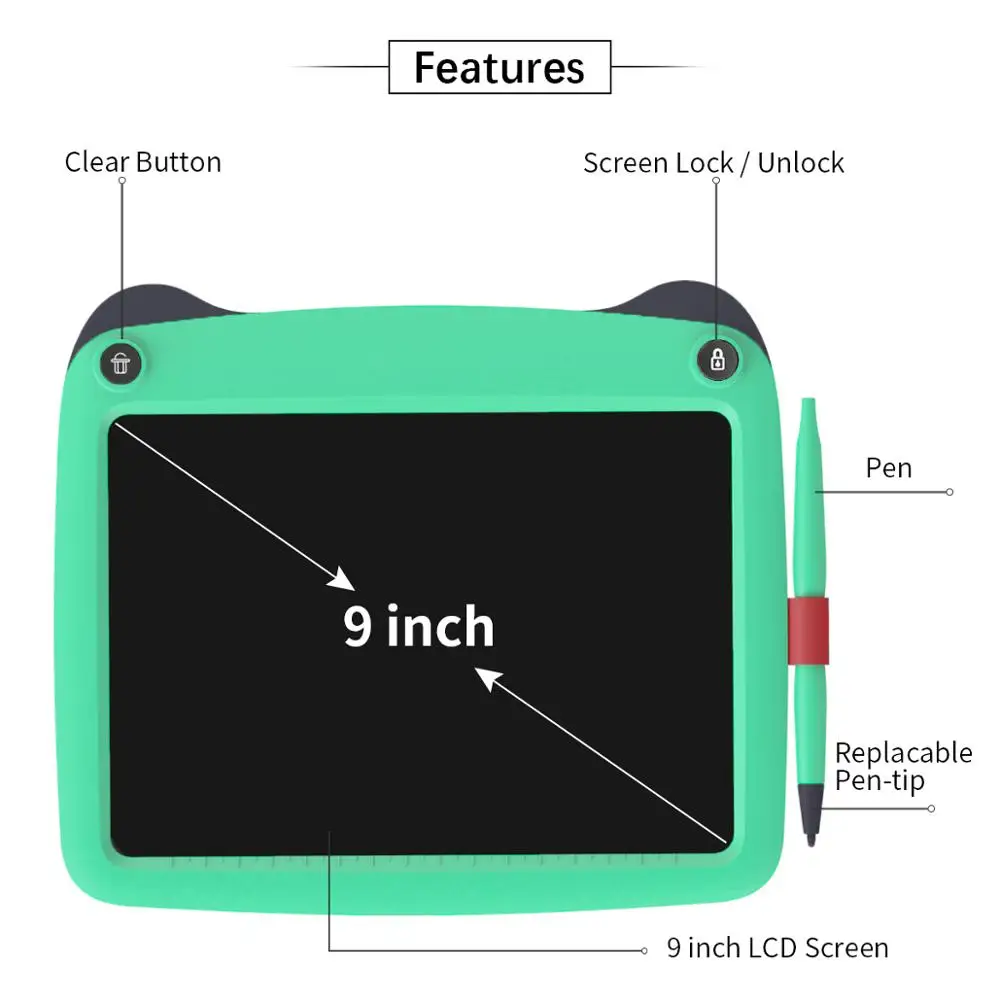 Enotepad 9 inch Writing Tablet Digital Handwriting Portable Electronic Board ultra-thin with pen For Kids | Компьютеры и офис