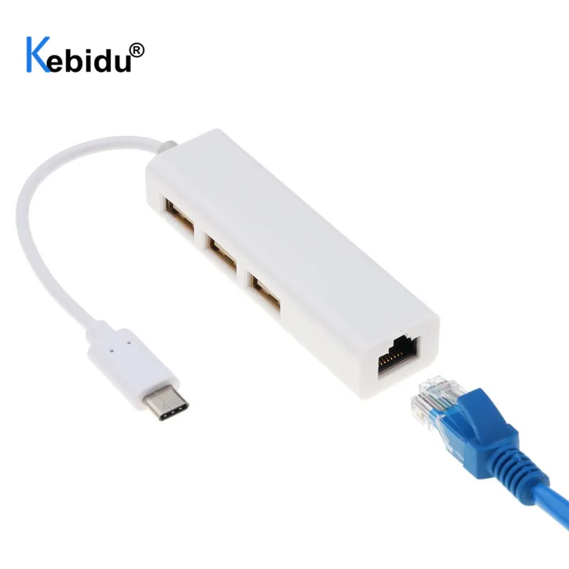 Kebidu USB-C To RJ45 USB Cable USB3.1 Ethernet Network LAN Adapter Type C Hub for Macbook ThinkPad Samsung Laptop | Компьютеры и офис