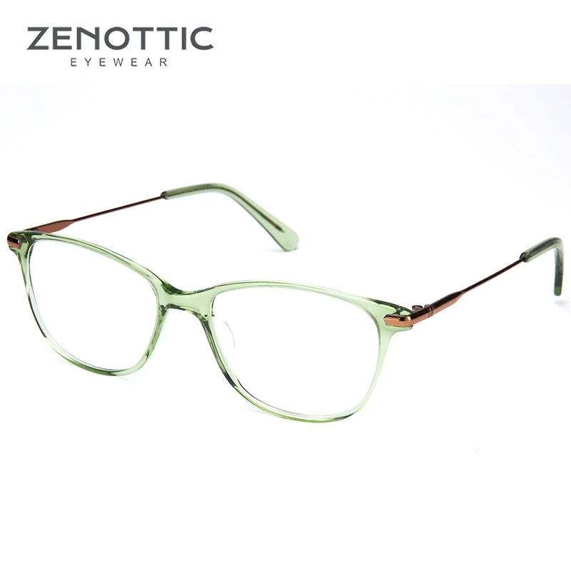 ZENOTTIC очки по рецепту, оправа для женщин, оптические очки для близорукости, оправа для очков, женские прозрачные линзы, прямоугольные поддельные очки - Цвет оправы: 003