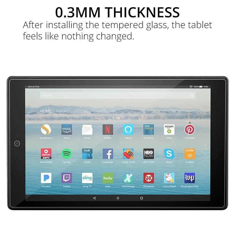Закаленное стекло для защиты экрана планшета Amazon Kindle Fire HD 10 8 2020 2019 2017 HD10 1 HD8