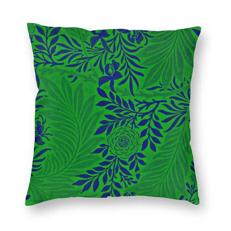 

William Morris Inspired Art Square Pillowcover Home Decor Larkspur Vibrant Pattern Cushion Cover Throw Pillow For Living Room
