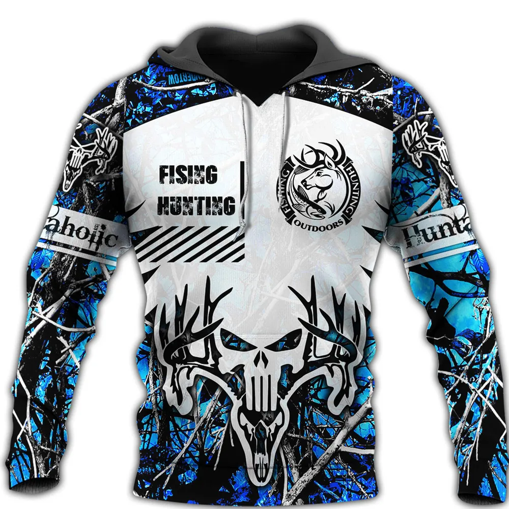 

Новая модная Толстовка свитшот с 3D принтом для охоты и рыбалки толстовка на молнии толстовка унисекс осень/зима Уличная Повседневная Толст...