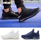 Onemix спортивная обувь для мужчин кроссовки на воздушной подушке амортизирующие KPU вязаные прогулочные туфли демпфирующие кроссовки для бега