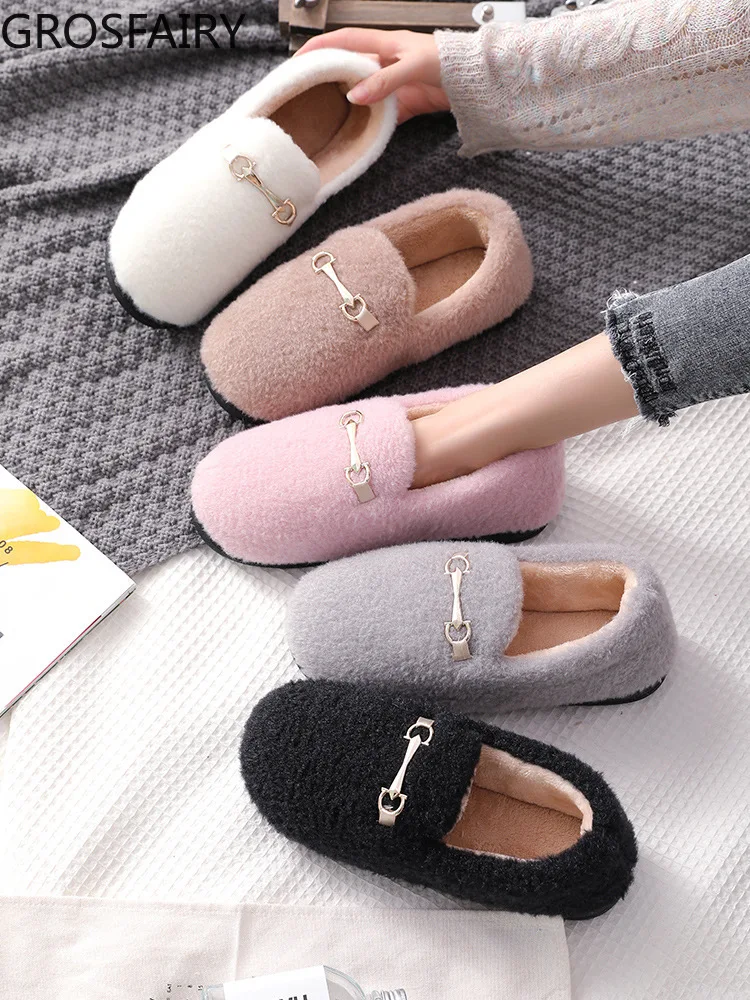 

Women's Autumn and Winter Household Cotton Shoes, Fashion Women's Cotton Shoes, Indoor and Outdoor Warmth, Thick-soled Velvet