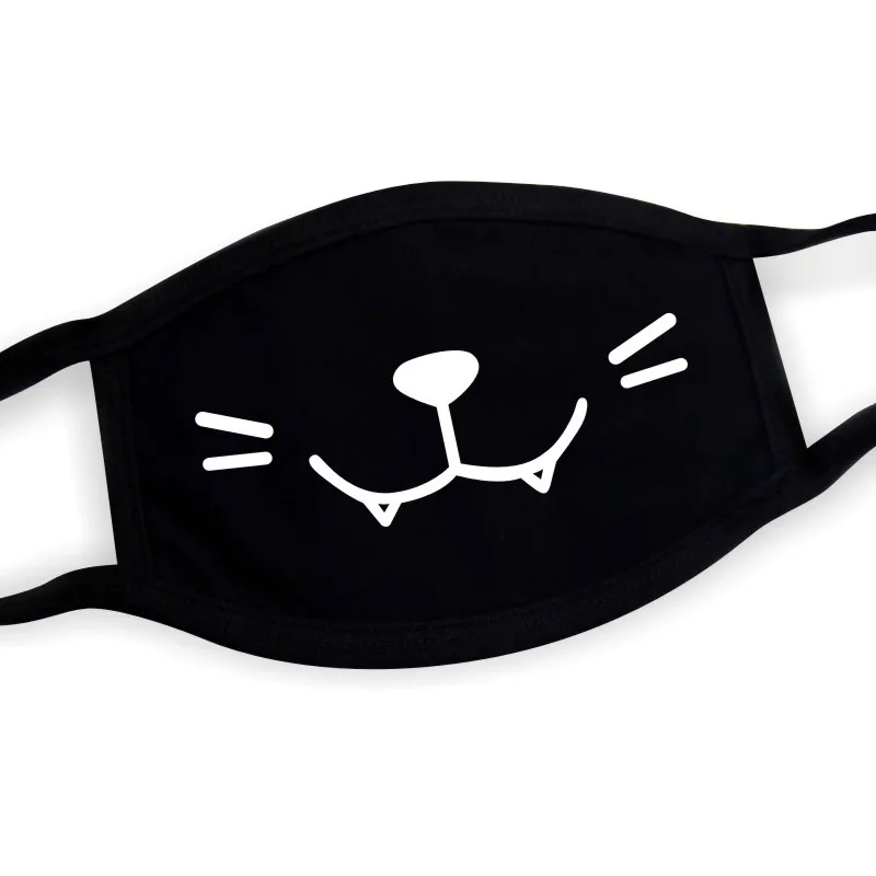 1 Pcs Cartoon Mask Fashion Cotton Anti-Dust Mask Warm Beard Teeth Print Dustproof Mouth Face Protective Cover Masks Party Favor