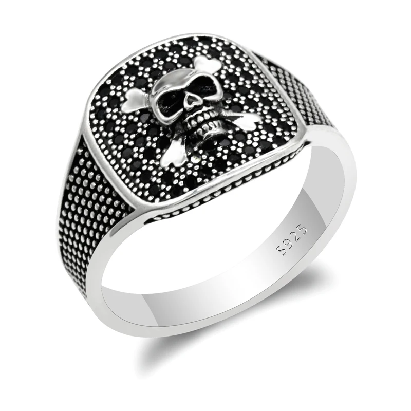Женское кольцо с черепом в турецком стиле ювелирное изделие из стерлингового